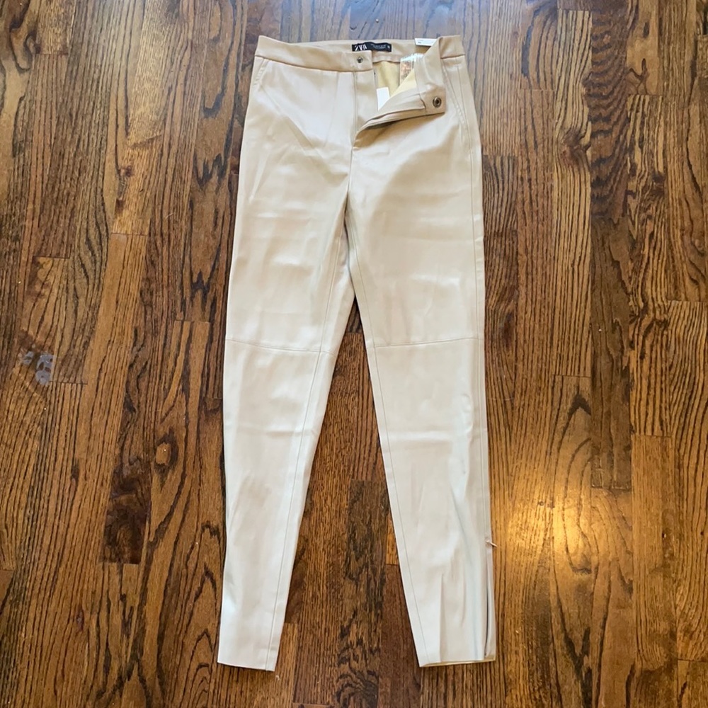 Zara Leather Hi-Rise Leggings